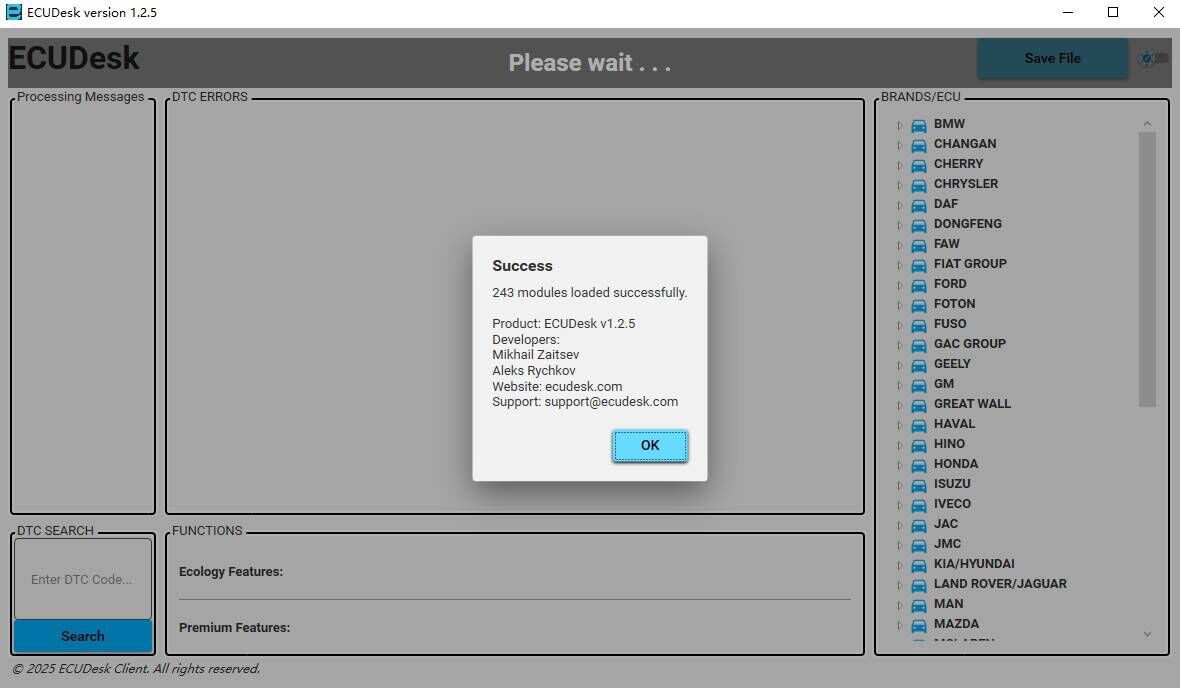 ECUDesk Multi Function Software for EGR DPF SCR (AdBlue) NOx CAT SAP EVAP Flaps DTC OFF