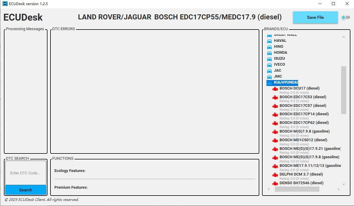ECUDesk Multi Function Software for EGR DPF SCR (AdBlue) NOx CAT SAP EVAP Flaps DTC OFF