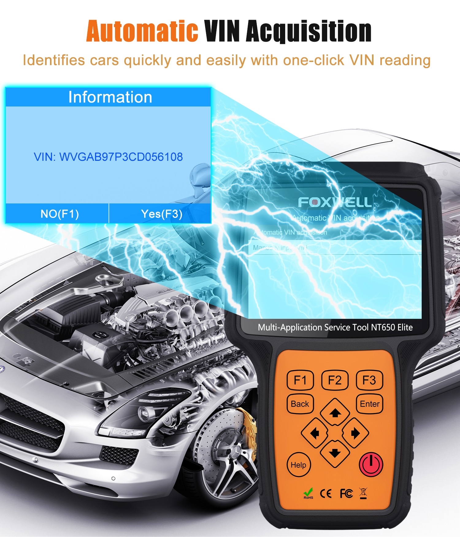 FOXWELL NT650 Elite OBD2 Automotive Scanner