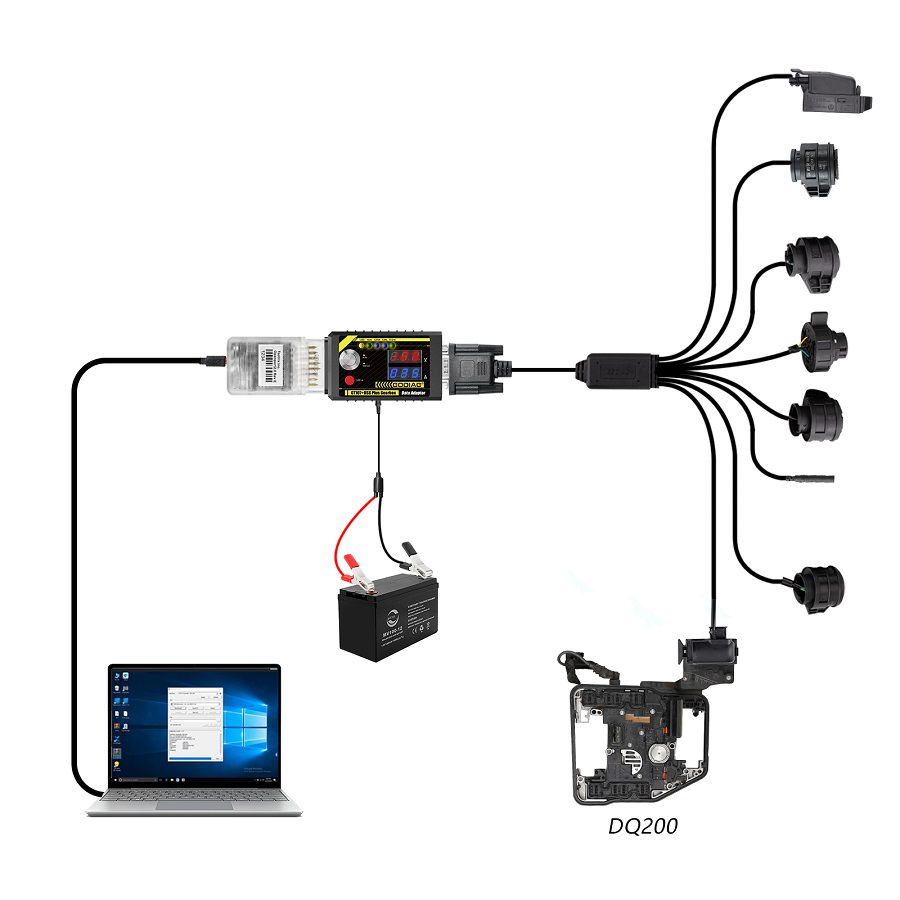 GODIAG Gearbox Cables 7-in-1 Set for V30/ DQ200/ DL501/ VL300/ VL381/ DQ500/ DQ250