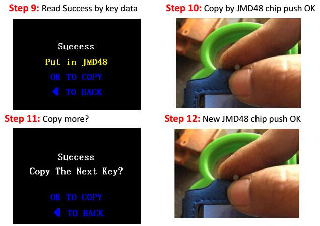 how to copy new key 