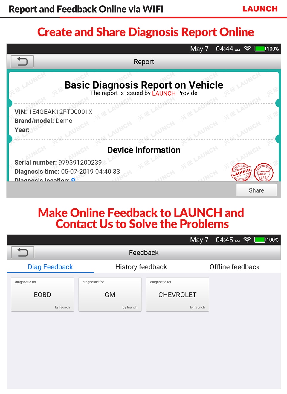 Original LAUNCH Creader CRP129X Car Diagnostic Tool