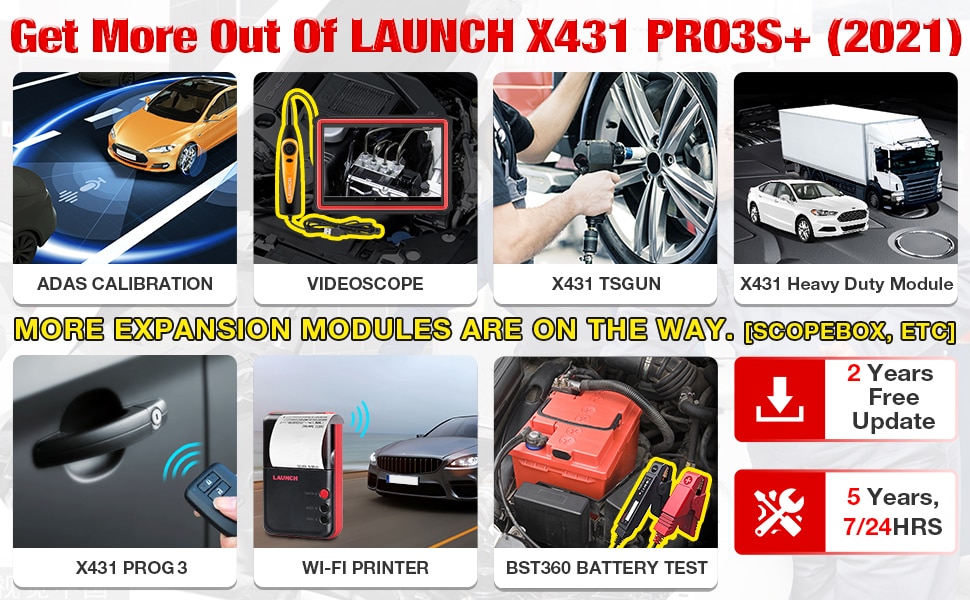 LAUNCH X431 PRO3S+ 10.1 automotive Car Full system OBD2 