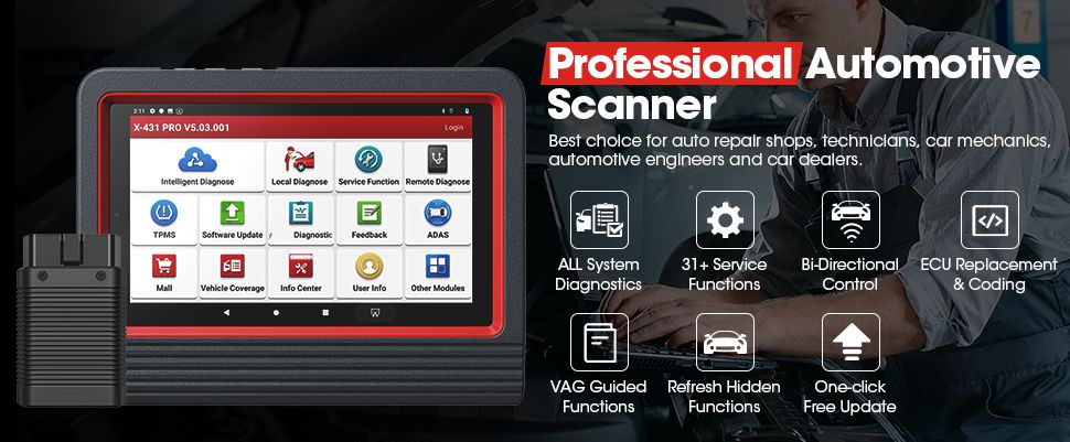 Launch X431 PROS OE-Level Full System Diagnostic Tool