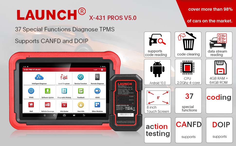Launch X-431 PROS V5.0 Diagnostic Tool 