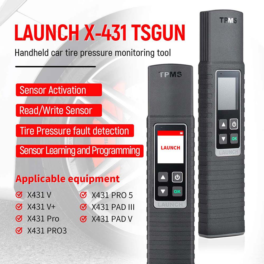 Launch X431 TSGUN Wand TPMS Tire Pressure Detector 