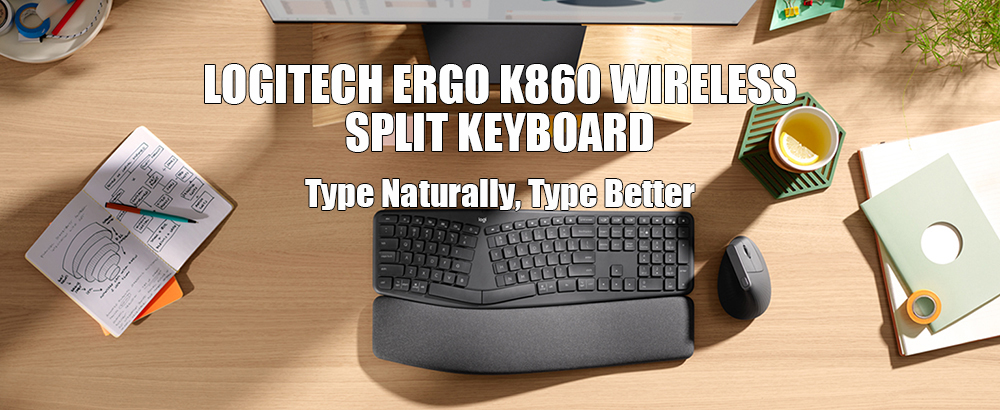 Logitech Ergo K860 Wireless Ergonomic Keyboard 2.4G Blue