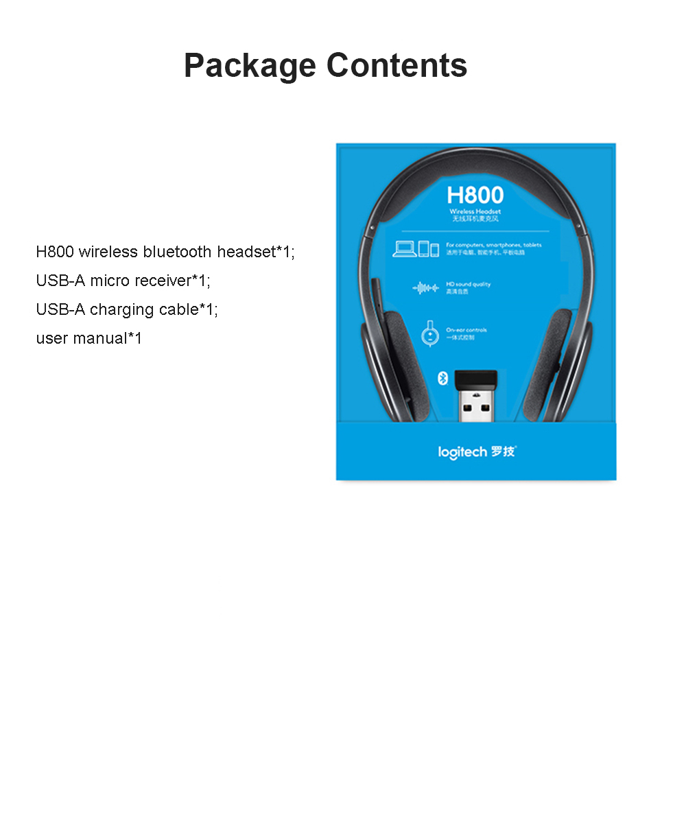Logitech H800 Wireless Bluetooth Headset 