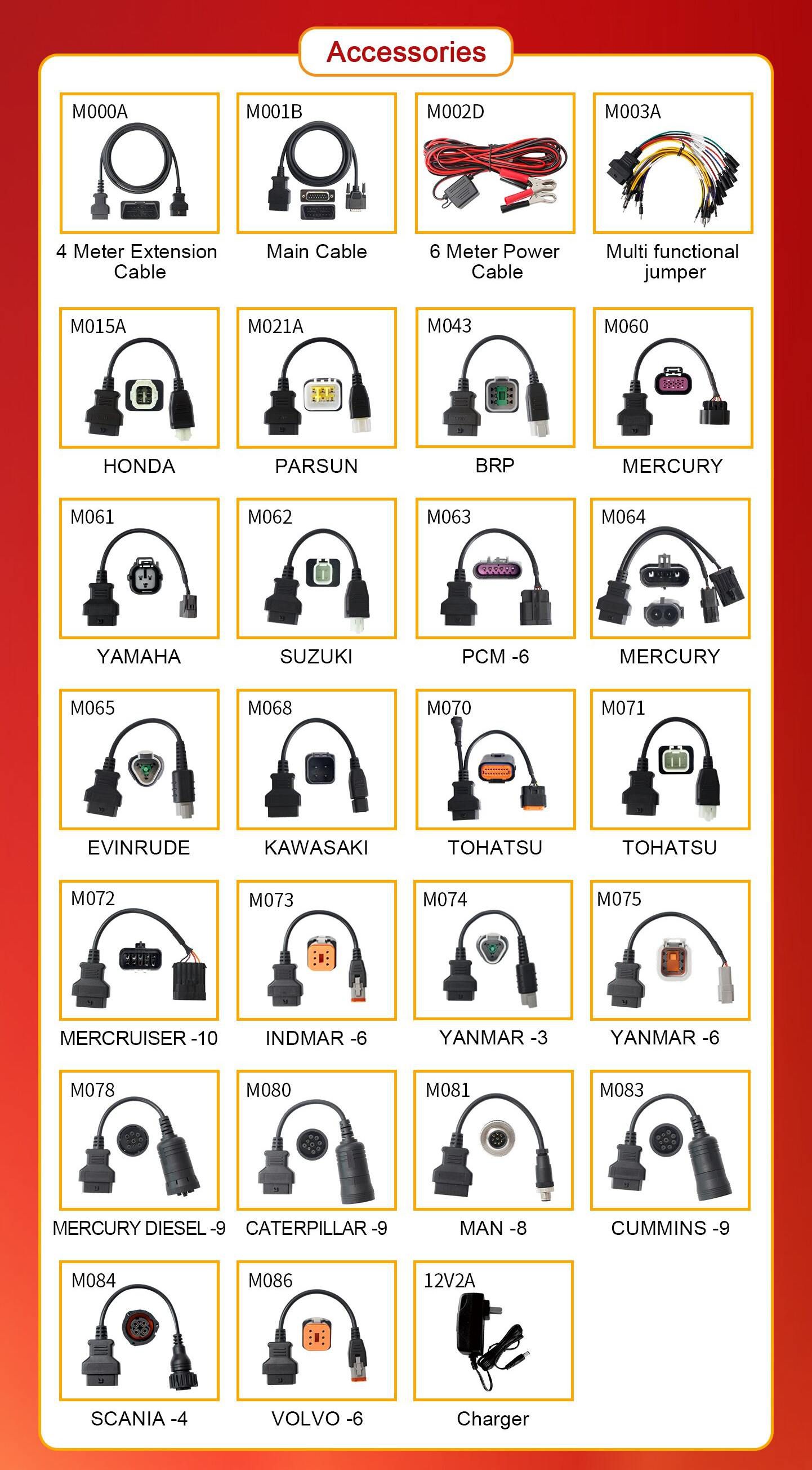 OBDSTAR D800 A+B+C+D Full Configuration Marine Diagnostic Tool for Jet Ski / Outboard / Inboard / Generator