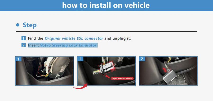 OEM Emulator for VOLVO S60 V60 S80 XC60 XC70 Steering Lock with Lock Sound(LIN System)