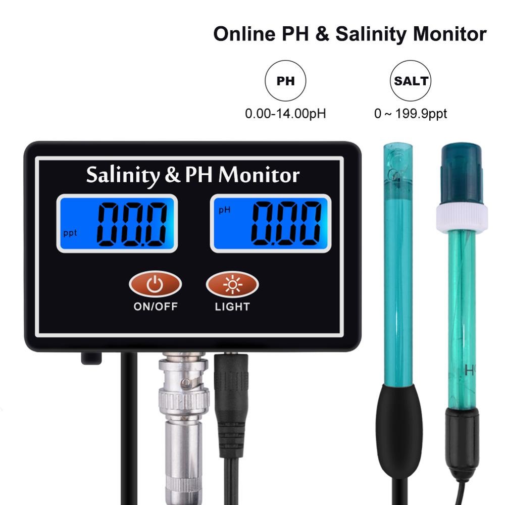 Online PH & Salinity Monitor 2 in 1 Tester