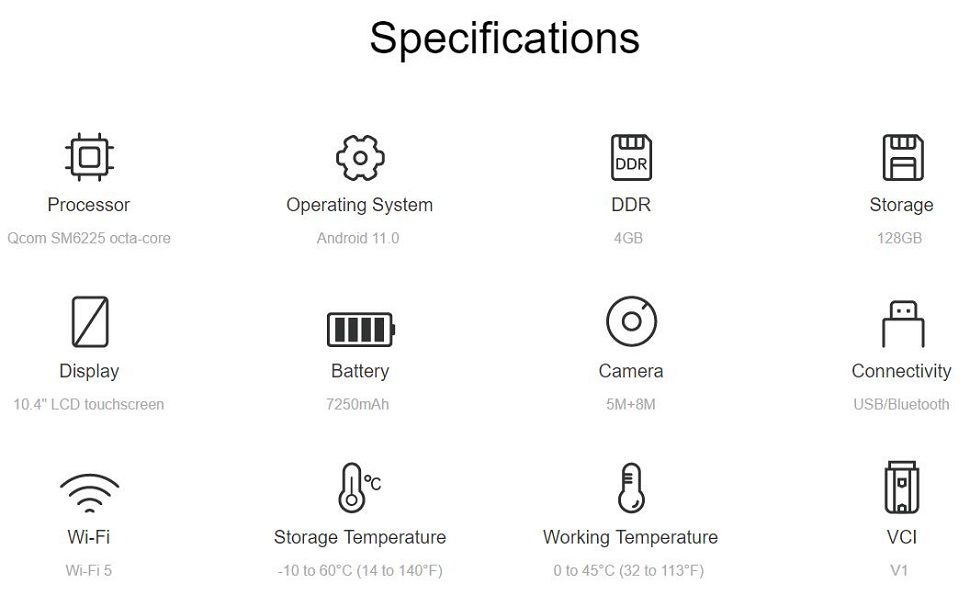 OTOFIX D1 Plus Professional Diagnostic Tool 36+ Service Functions Read/Erase Codes View Live Data Active Test