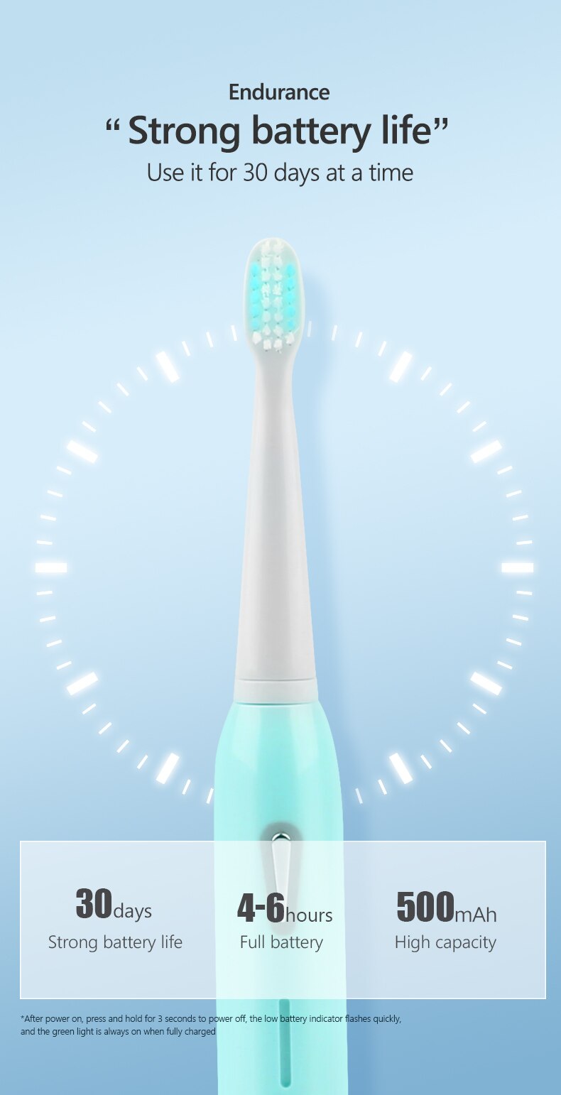 Sonic Electric Toothbrush  Adult Timer 