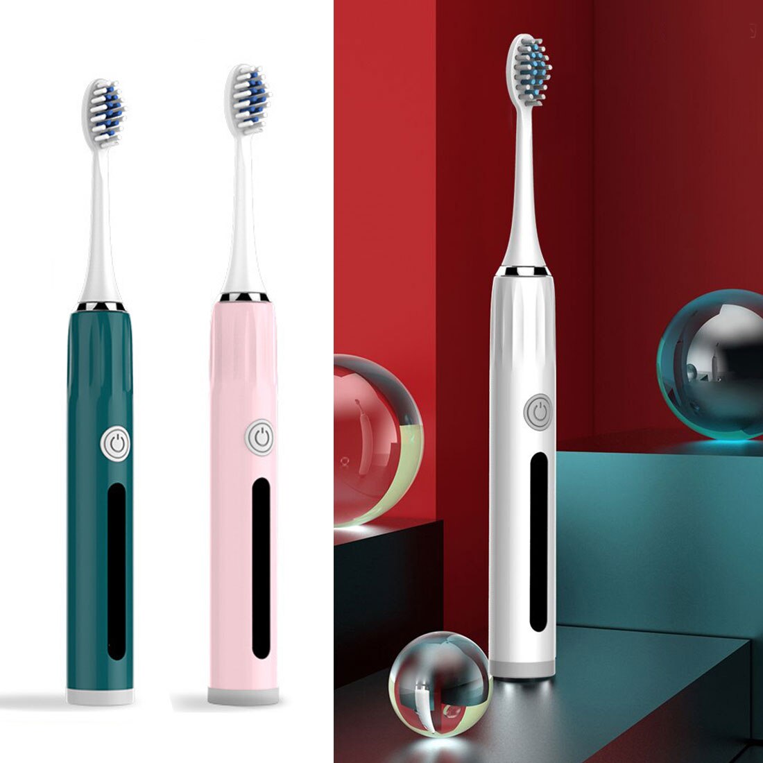 Sonic Electric Toothbrush Adult Timer 