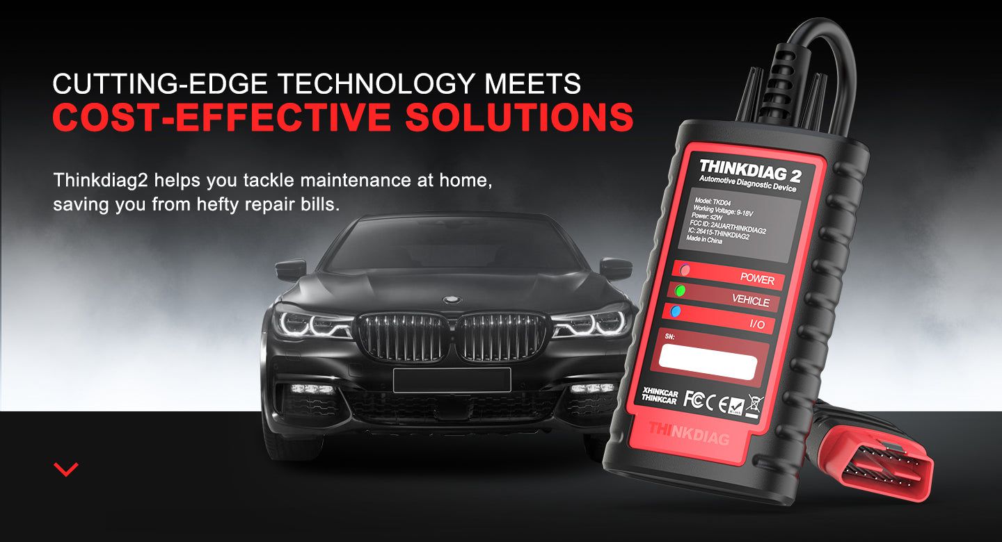 THINKCAR Thinkdiag2 All System Bidirectional Diagnostic Scanner for iOS & Android with CAN-FD Protocol and 15+ Reset Functions