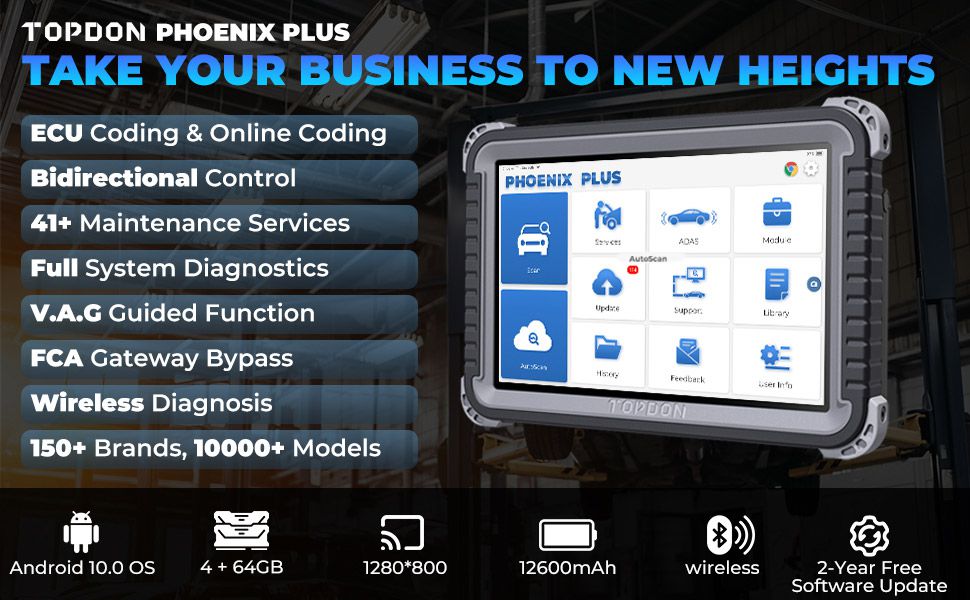 TOPDON Phoenix Plus Integrated Diagnostic Tool 