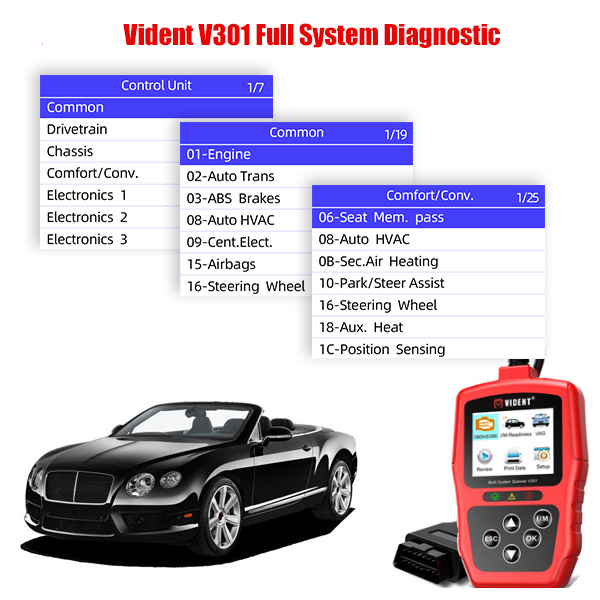 Vident V301 Car Diagnostic Scanner