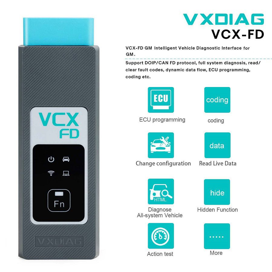 VXDIAG VCX-FD GM Intelligent Vehicle Diagnostic Interface for GM for Chevrolet, Buick, Cadillac, Opel, Holden Diagnostic Tool