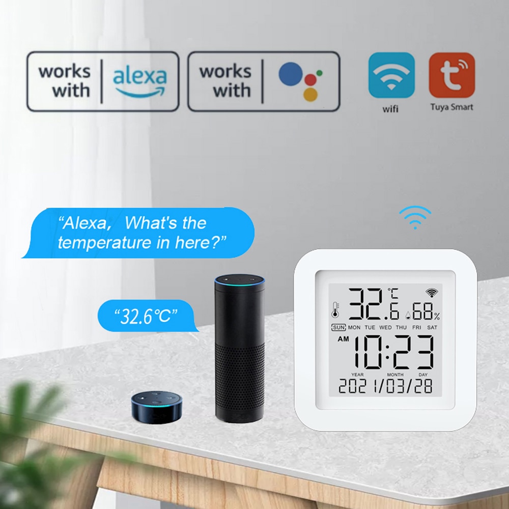 WIFI Temperature And Humidity Sensor Indoor Hygrometer