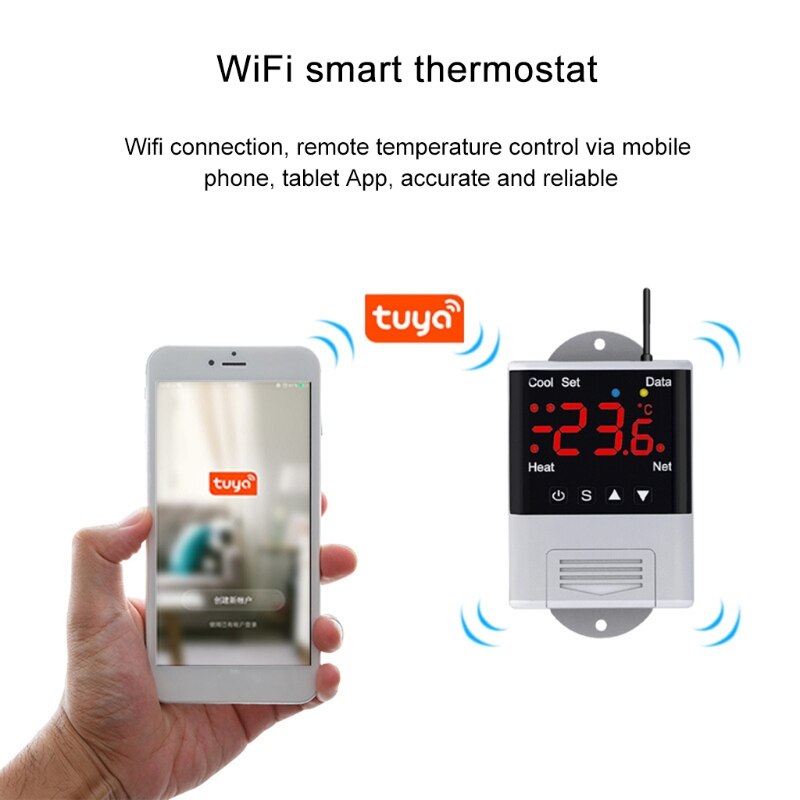 WIFI Thermostat 110V-230VAC Digital Temperature Phone AP