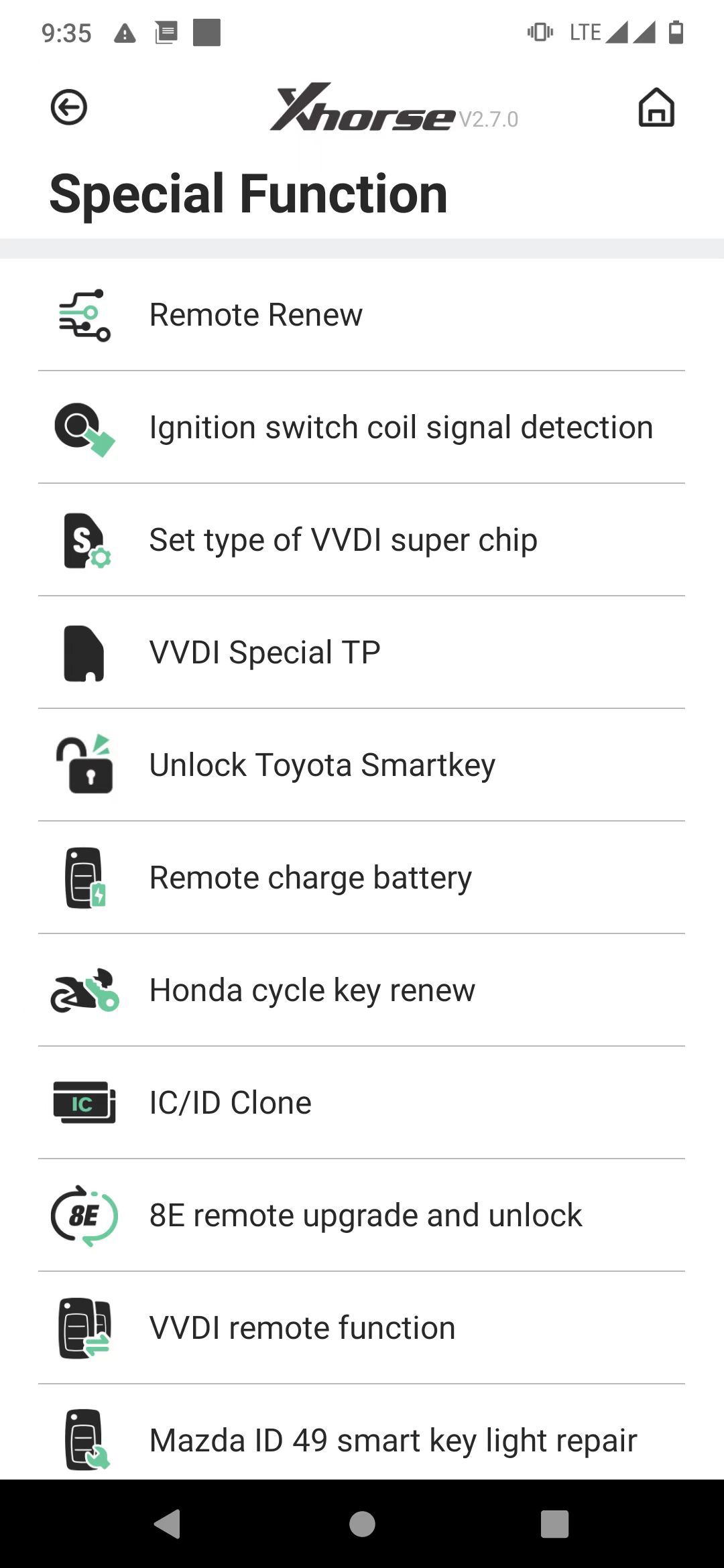 Xhorse VVDI BEE Key Tool Lite Special Functions