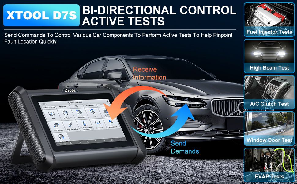 XTOOL D7S Diagnostic Tool Support DoIP & CAN FD, ECU Coding Bidirectional Scanner 