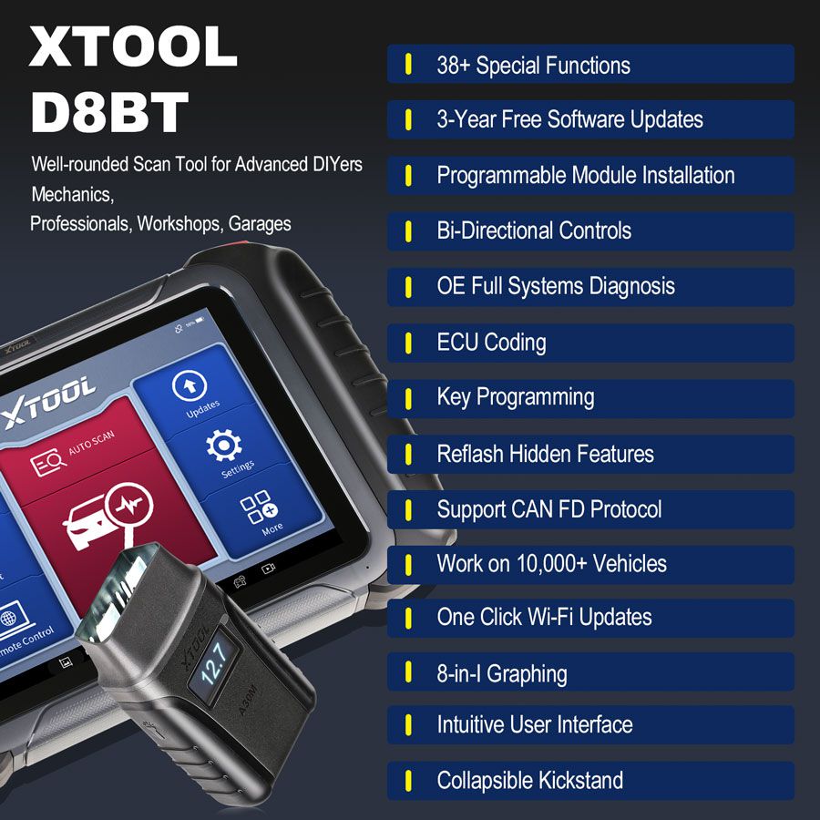 XTOOL D8BT Full System Diagnostic Tool