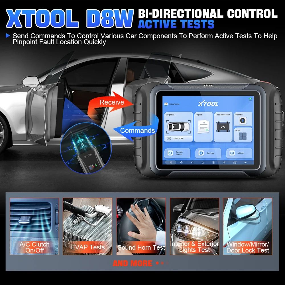 XTOOL D8W WIFI OBD2 Scanner Car Diagnostic Tool