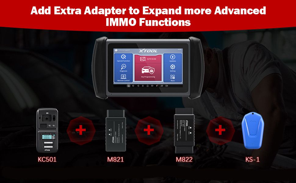 XTOOL InPlus IK618 Key Programming Tool with KC100 Key Programmer and EEPROM Adapter 