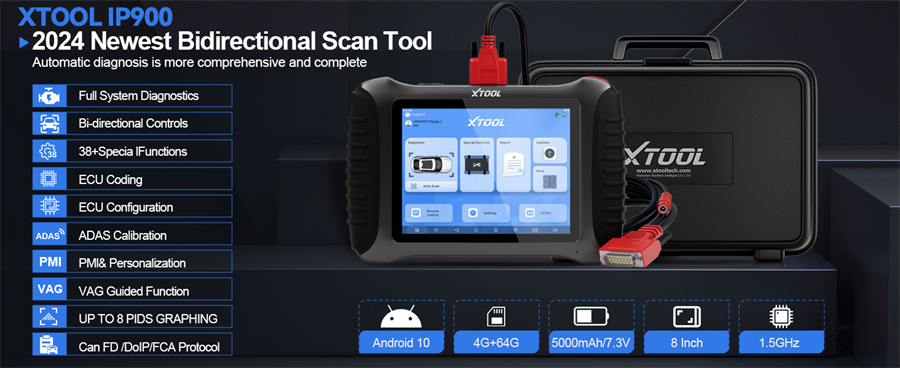 XTOOL IP900 OE-Level Full System Diagnostic Support ECU Coding DOIP / CANFD Protocol & FCA AutoAuth