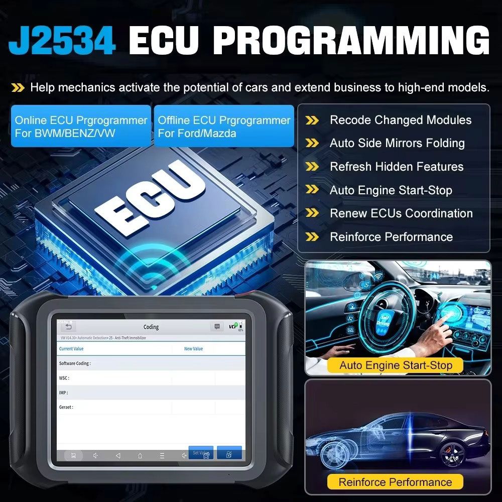 XTOOL X100 MAX 2 with J2534  key programming and diagnostic tool